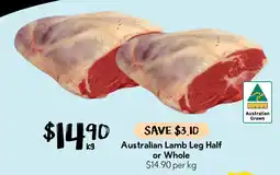 Drakes Australian Lamb Leg Half or Whole offer