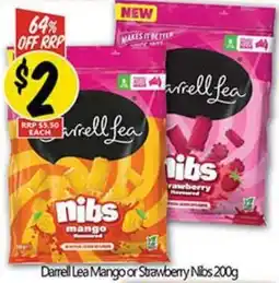 NQR Darrell Lea Mango or Strawberry NIbs offer
