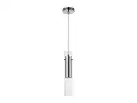 LivingStyles Prefet Glass & Metal Pendant Light, Chrome offer