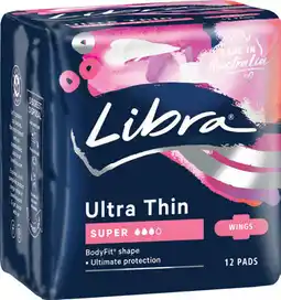 Discount Drug Stores Libra Ultra Thin Pads with Wings Super offer