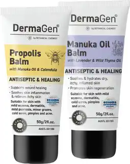 Pharmacist Advice DermaGen Propolis Balm or Manuka Oil Balm offer