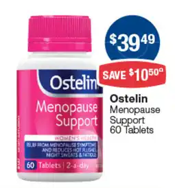 Pharmacist Advice Ostelin Menopause Support offer