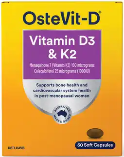 Pharmacist Advice OsteVit-D Vitamin D3 & K2 60 Capsules offer