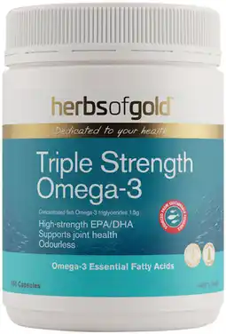 Pharmacist Advice Herbs of Gold Triple Strength Omega-3 offer