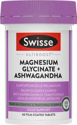 Discount Drug Stores Swisse Ultiboost Magnesium Glycinate + Ashwagandha 60 Tablets offer
