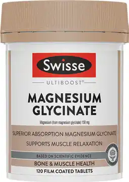 Discount Drug Stores Swisse Ultiboost Magnesium Glycinate 120 Tablets offer