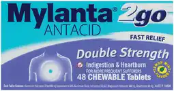 Pharmacist Advice Mylanta 2Go Antacid Double Strength Lemon Mint Flavour offer