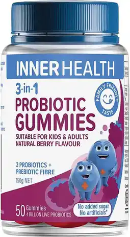 Discount Drug Stores Inner Health 3-in-1 Probiotic Gummies 50 Gummies offer