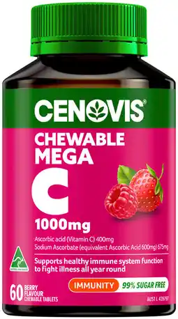 Discount Drug Stores Cenovis Chewable Mega C Berry Flavour offer