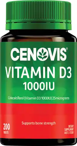 Discount Drug Stores Cenovis Vitamin D3 1000IU 200 Tablets offer