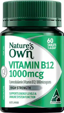 Discount Drug Stores Nature’s Own Vitamin B12 60 Tablets offer