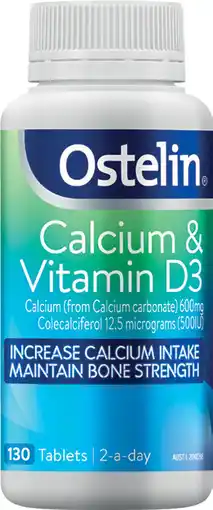 Discount Drug Stores Ostelin Calcium & Vitamin D3 130 Capsules offer
