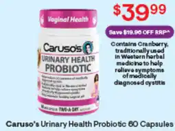 Discount Drug Stores Carusos Urinary Health Probiotic offer