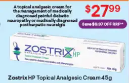 Discount Drug Stores Zostrix HP Topical Analgesic Cream offer