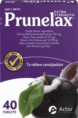 Discount Drug Stores Prunelax 40 Tablets offer