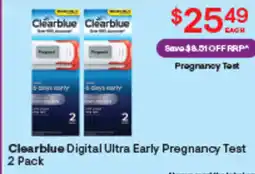Discount Drug Stores Clearblue Digital Ultra Early Pregnancy Test offer