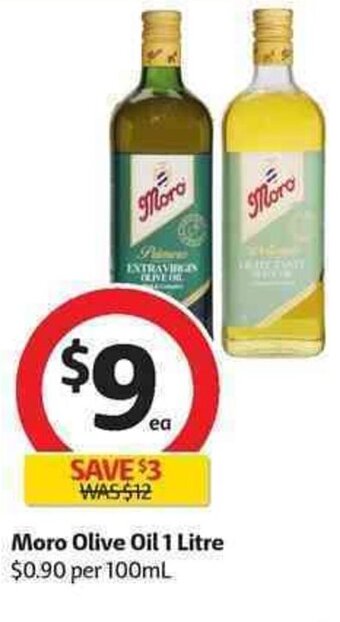 Coles Moro olive oil 1 litre offer