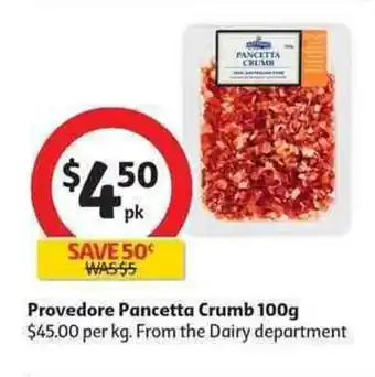 Coles Provedore pancetta crumb 100g offer