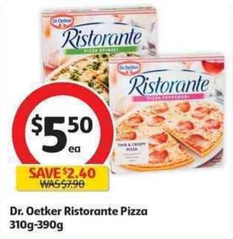 Coles Dr. oetker ristorante pizza 310g-390g offer