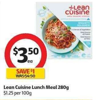 Coles Lean cuisine lunch meal 280g offer