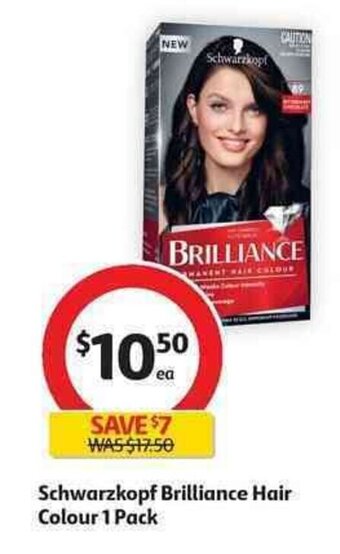 Coles Schwarzkopf brilliance hair colour 1 pack offer