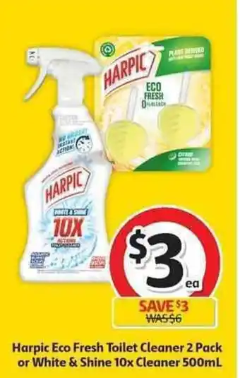 Coles Harpic eco fresh toilet cleaner 2 pack offer