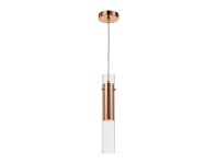 LivingStyles Prefet Glass & Metal Pendant Light, Copper offer