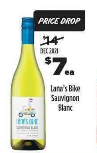 Coles Lana's bike sauvignon blanc offer