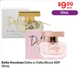 Discount Drug Stores Delta Goodrem Delta or Delta Bloom EDP offer