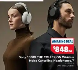 Harvey Norman Sony 1000X The Collexion Wireless Noise Cancelling Headphones offer