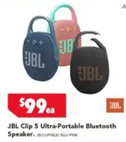Harvey Norman JBL Clip 5 Ultra-Portable Bluetooth Speaker offer