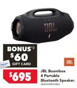 Harvey Norman JBL Boombox 4 Portable Bluetooth Speaker offer