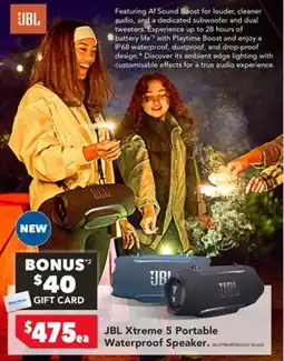Harvey Norman JBL Xtreme 5 Portable Waterproof Speaker offer