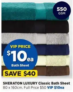 Spotlight Sheraton Luxury Classic Bath Sheet offer