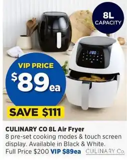 Spotlight Culinary Co 8L Air Fryer offer
