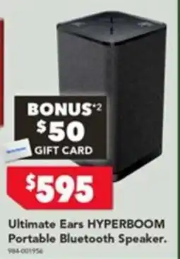 Harvey Norman Ultimate Ears HYPERBOOM Portable Bluetooth Speaker offer