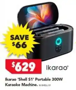 Harvey Norman Ikarao 'Shell S1' Portable 300W Karaoke Machine offer