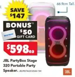 Harvey Norman JBL PartyBox Stage 320 Portable Party Speaker offer
