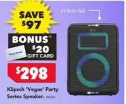 Harvey Norman Klipsch 'Vegas' Party Series Speaker offer