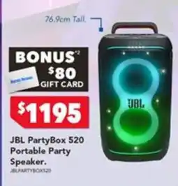 Harvey Norman JBL PartyBox 520 Portable Party Speaker offer
