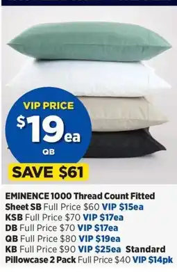 Spotlight Eminence 1000 Thread Count Fitted Sheet offer