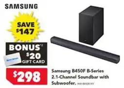 Harvey Norman Samsung B450F B-Series 2.1-Channel Soundbar with Subwoofer offer