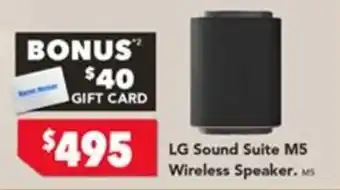 Harvey Norman LG Sound Suite M5 Wireless Speaker offer