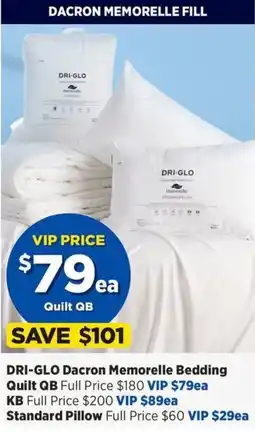 Spotlight Dri-Glo Dacron Memorelle Bedding Quilt offer