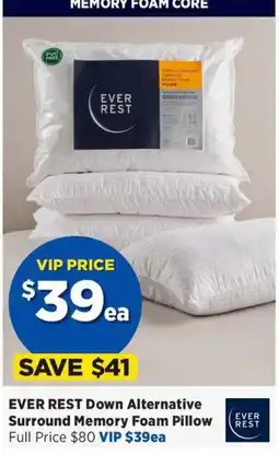 Spotlight Ever Rest Down Alternative Surround Memory Foam Pillow offer