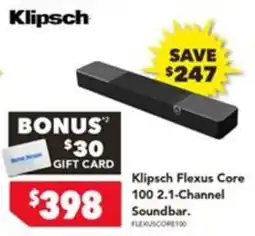 Harvey Norman Klipsch Flexus Core 100 2.1-Channel Soundbar offer
