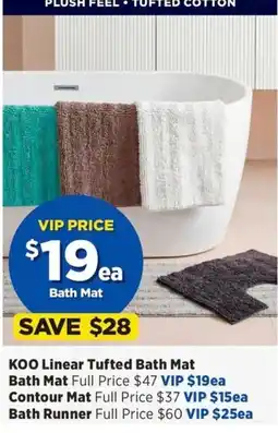 Spotlight KOO Linear Tufted Bath Mat offer