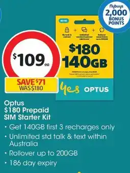Coles Optus Prepaid SIM Starter Kit offer