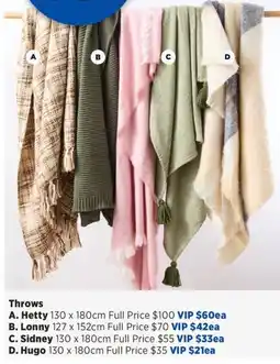 Spotlight Throw Hetty offer