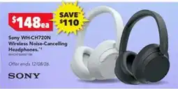 Harvey Norman Sony WH-CH720N Wireless Noise-Cancelling Headphones offer
